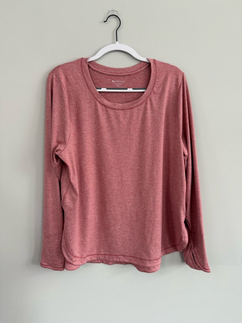 Athleta Long-Sleeve Crew Tee - Rose